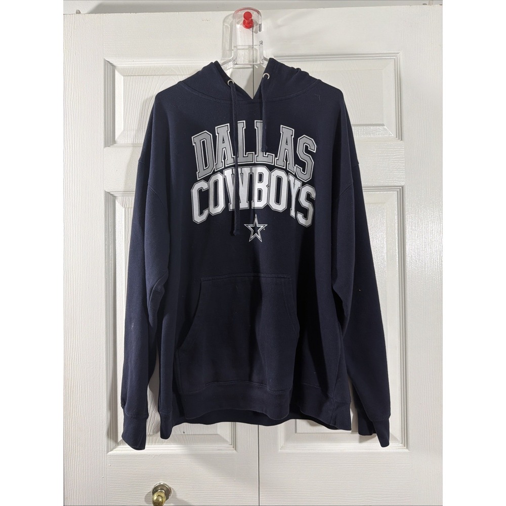 Dallas Cowboys mens  navy drawstring hoodie sweatshirt size XL